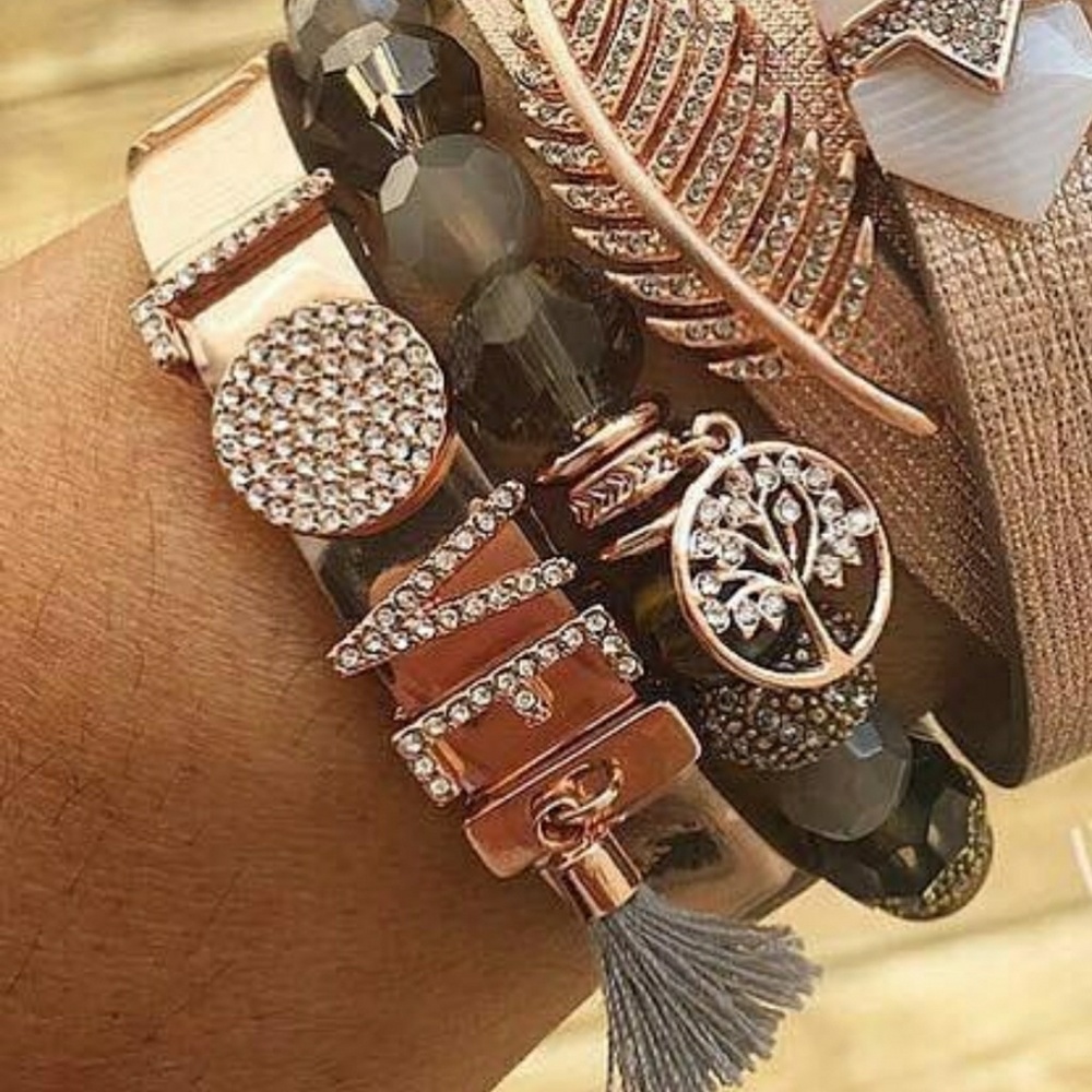 Keep Collective Metallic Band with Love charms